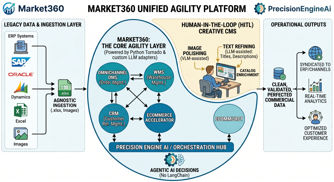 Market360: E-Commerce, ERP, WMS, OMS y CRM integrados en un solo sistema